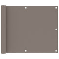 vidaXL Balkongskärm taupe 75x400 cm oxfordtyg