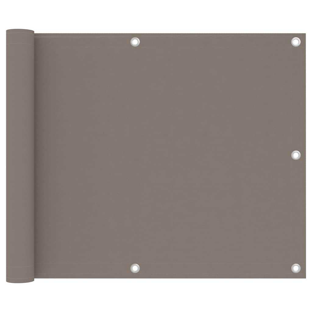 vidaXL Balkongskärm taupe 75x400 cm oxfordtyg