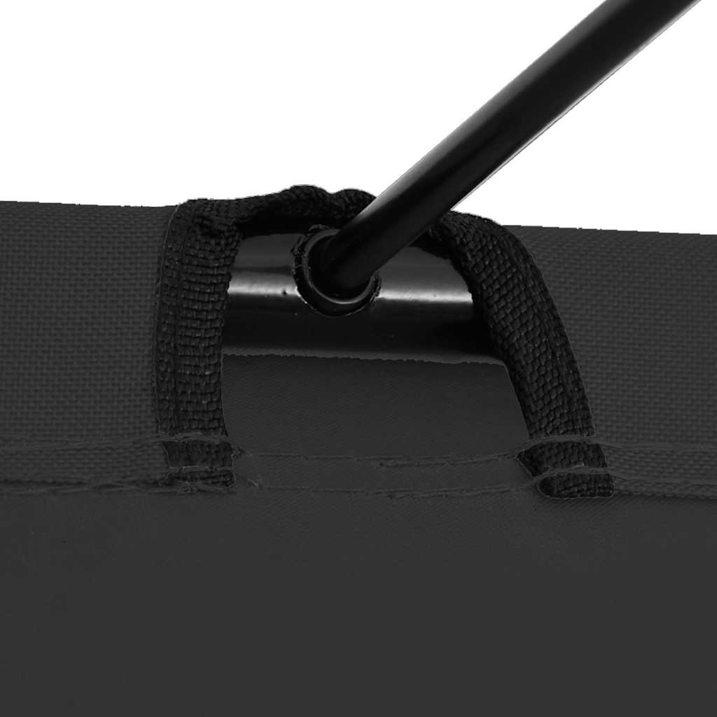 vidaXL Campingsäng 180x60x19 cm oxfordtyg och stål svart