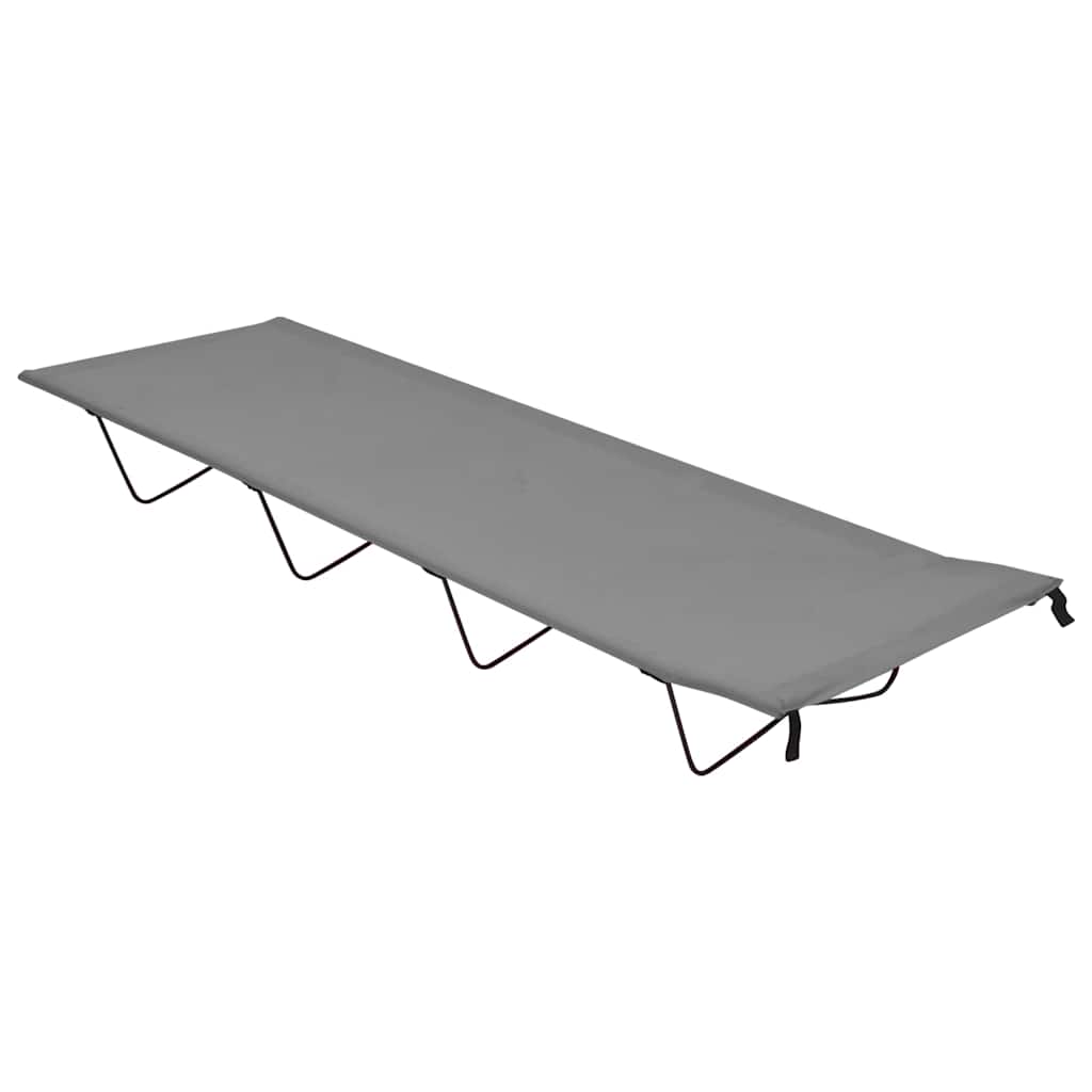 vidaXL Campingsängar 2 st 180x60x19 cm oxfordtyg och stål grå