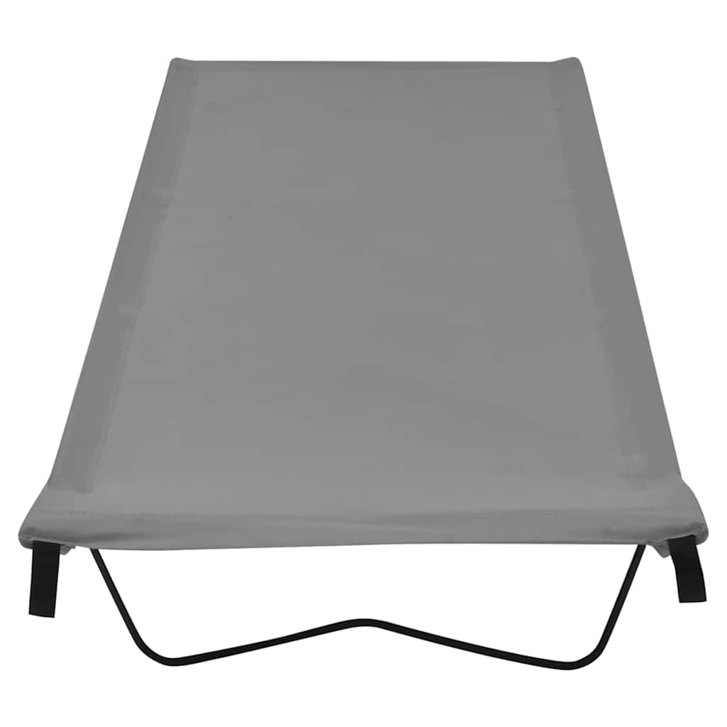 vidaXL Campingsängar 2 st 180x60x19 cm oxfordtyg och stål grå