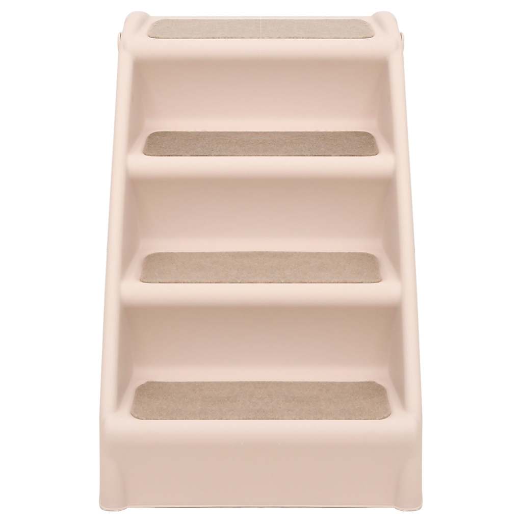 vidaXL Hopfällbar hundtrappa gräddvit 62x40x49,5 cm
