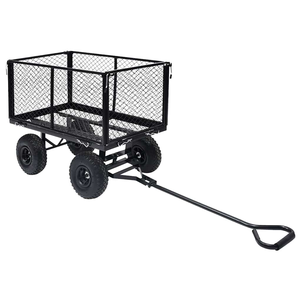 vidaXL Trädgårdsvagn svart 350 kg