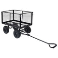 vidaXL Trädgårdsvagn svart 350 kg