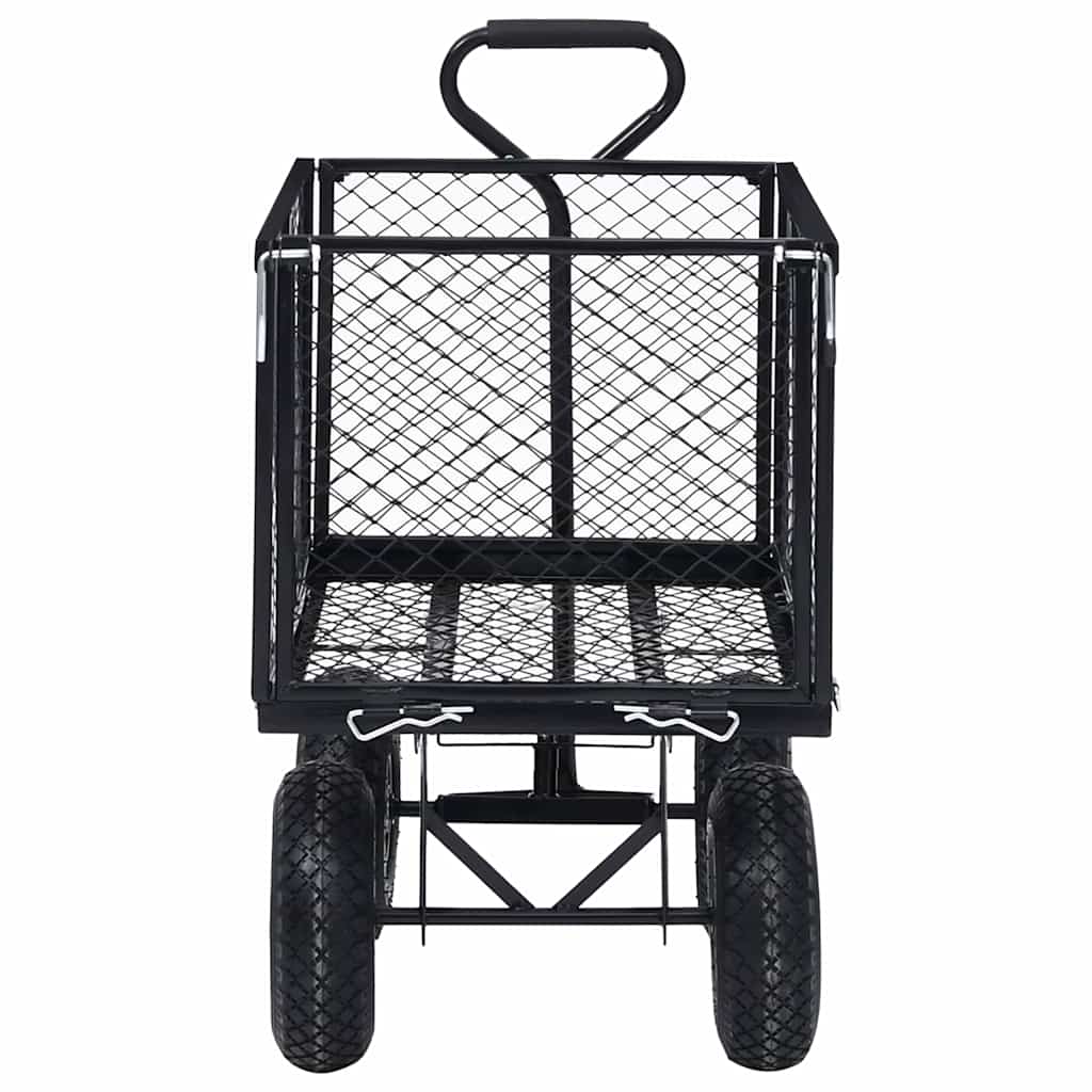 vidaXL Trädgårdsvagn svart 350 kg