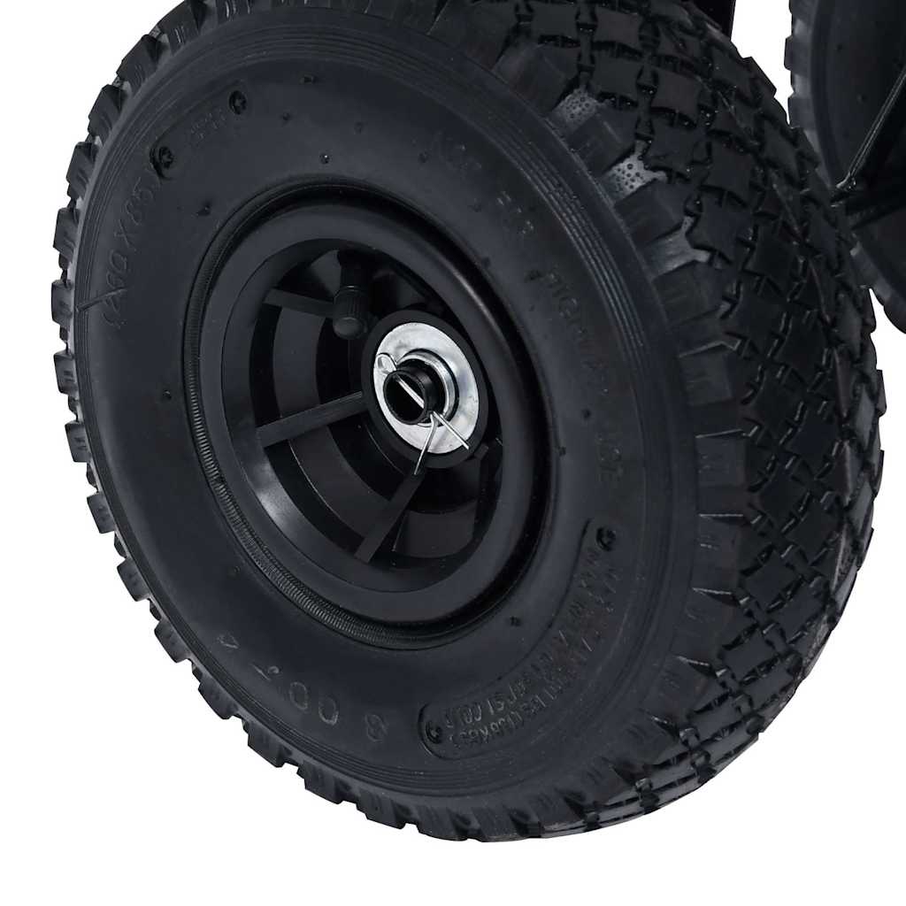 vidaXL Trädgårdsvagn svart 350 kg