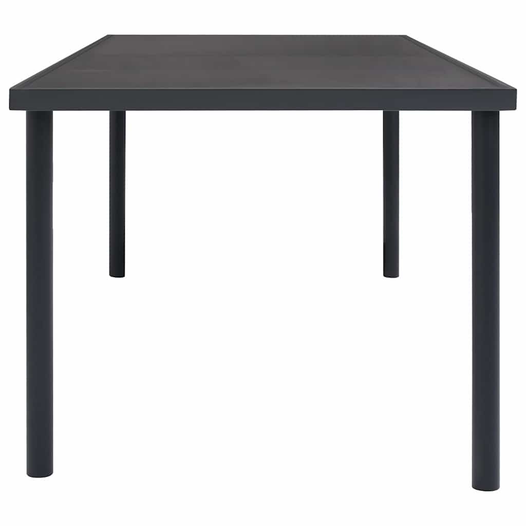 vidaXL Trädgårdsbord antracit 150x90x74 cm stål