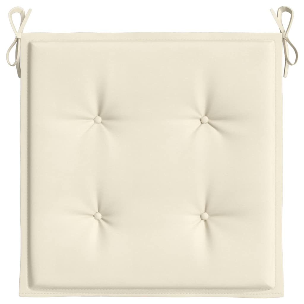 vidaXL Stolsdynor 6 st gräddvit 40x40x3 cm oxfordtyg