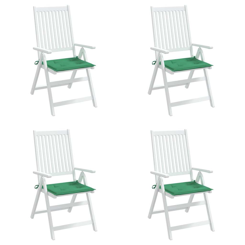 vidaXL Stolsdynor 4 st grön 50x50x3 cm oxfordtyg