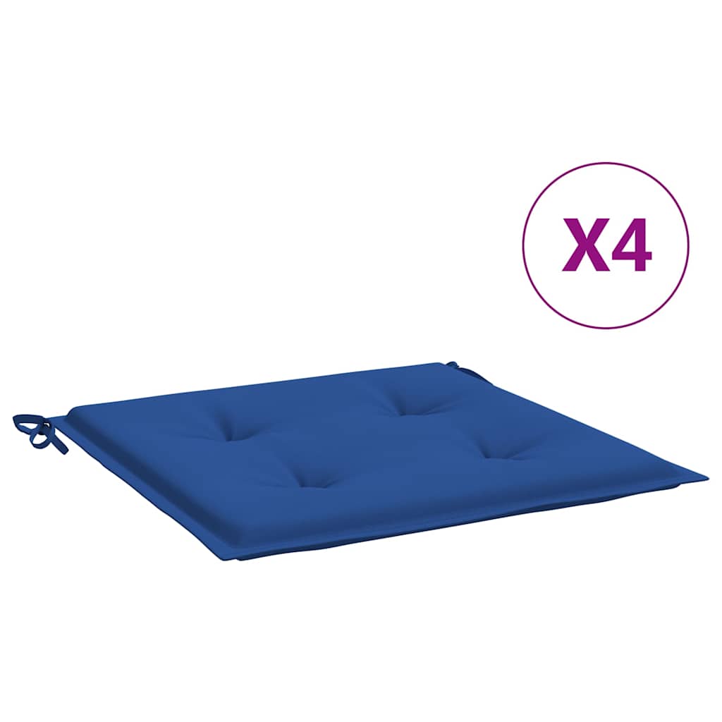 vidaXL Stolsdynor 4 st kungsblå 50x50x3 cm oxfordtyg
