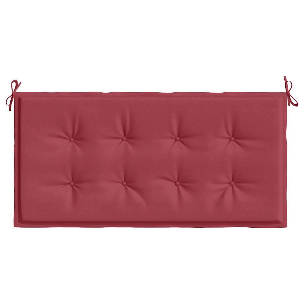 vidaXL Bänkdyna för trädgården vinröd 100x50x3 cm oxfordtyg