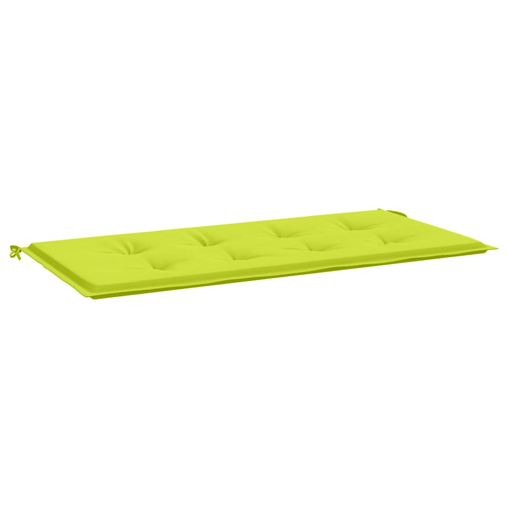 vidaXL Bänkdyna för trädgården ljusgrön 120x50x3 cm oxfordtyg