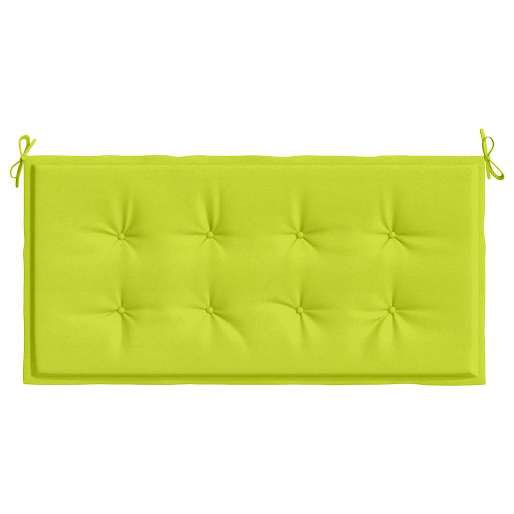 vidaXL Bänkdyna för trädgården ljusgrön 120x50x3 cm oxfordtyg