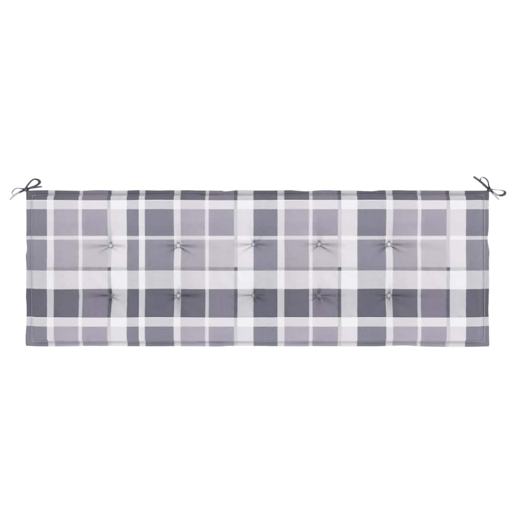 vidaXL Bänkdyna för trädgården grårutig 150x50x3 cm oxfordtyg
