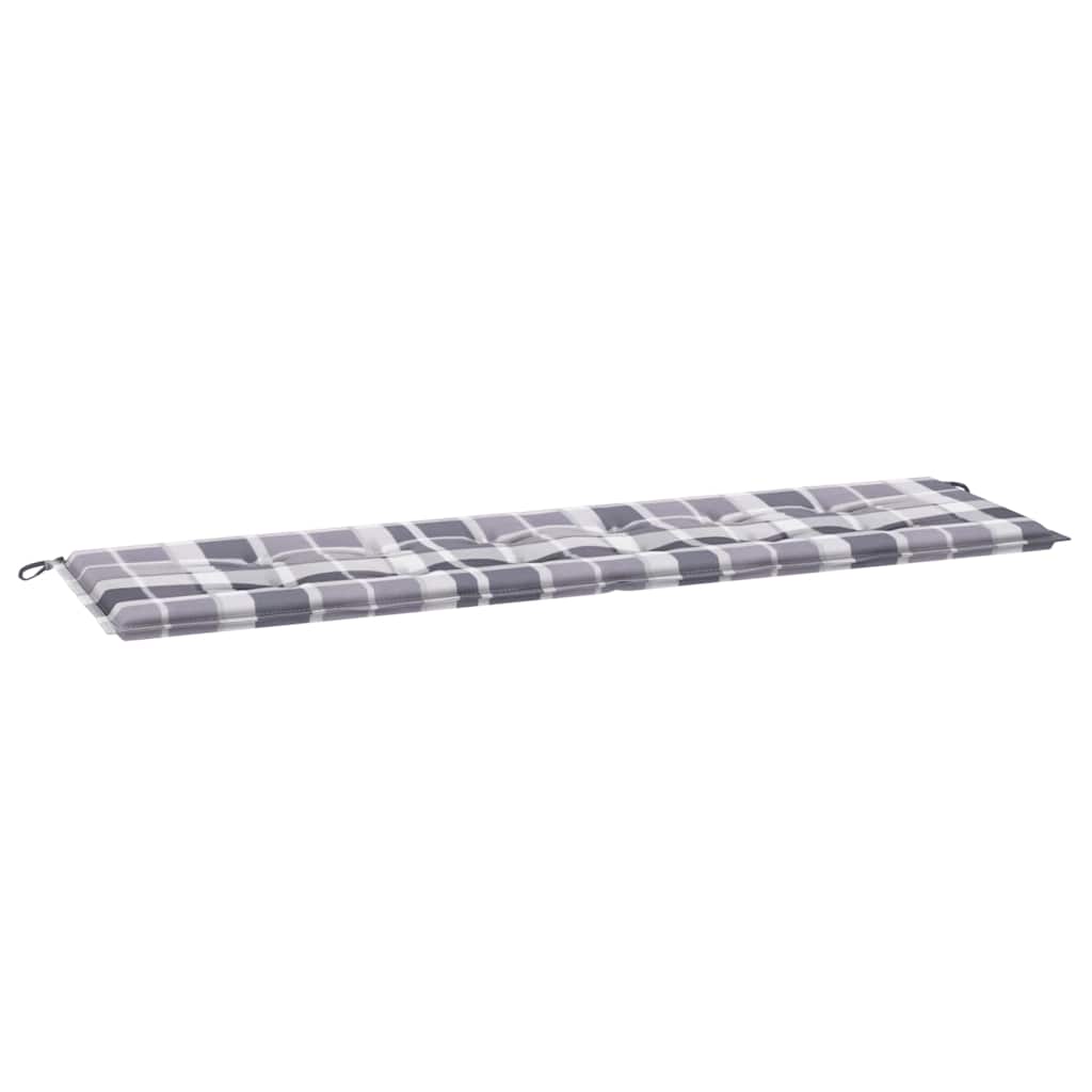 vidaXL Bänkdyna för trädgården grårutig 180x50x3 cm tyg