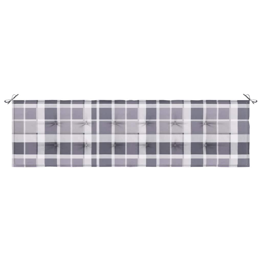 vidaXL Bänkdyna för trädgården grårutig 180x50x3 cm tyg
