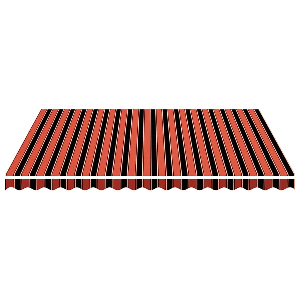 vidaXL Ersättningstyg för markis orange och brun 400x350 cm polyester