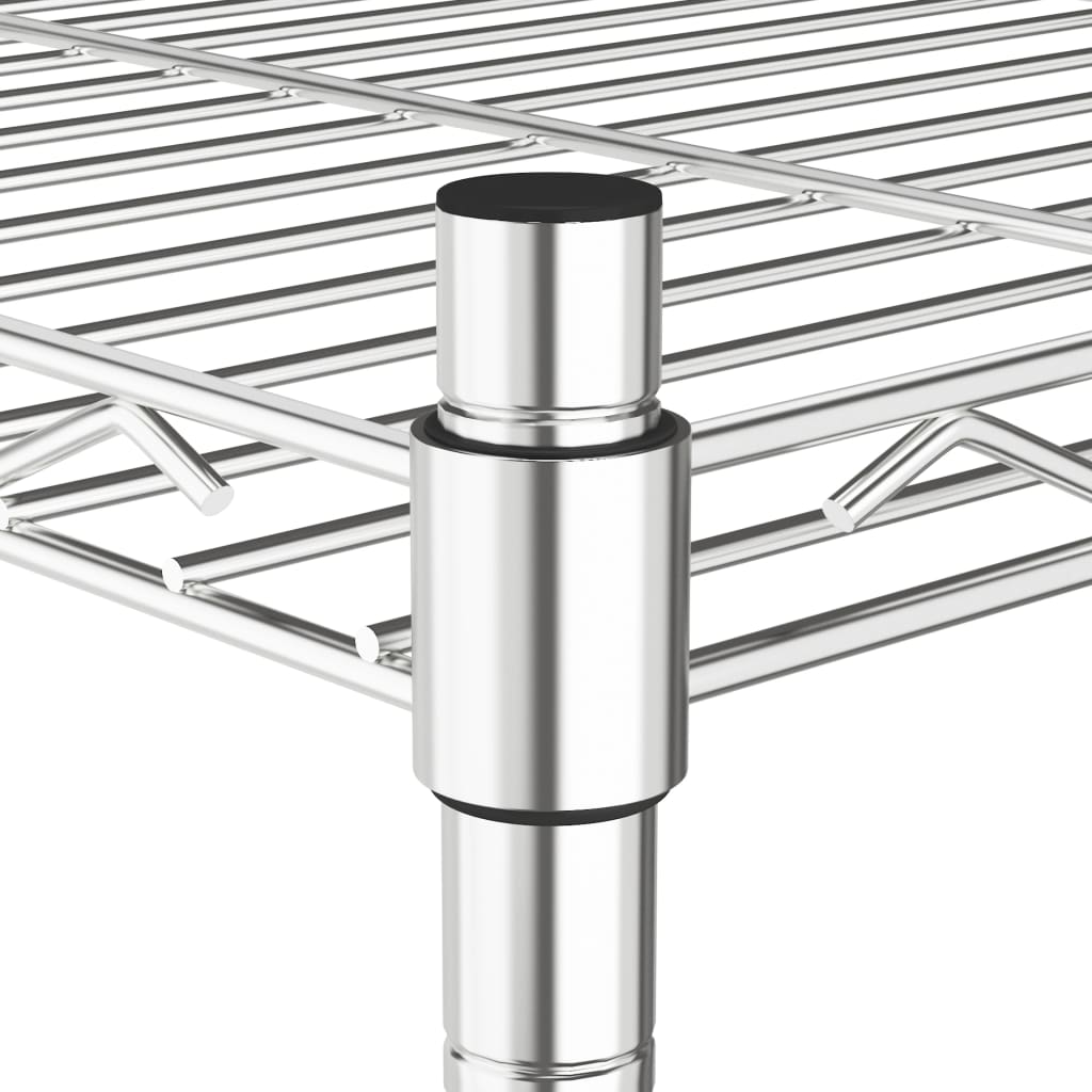 vidaXL Förvaringshylla med 5 hyllplan 90x35x180 cm krom 250 kg