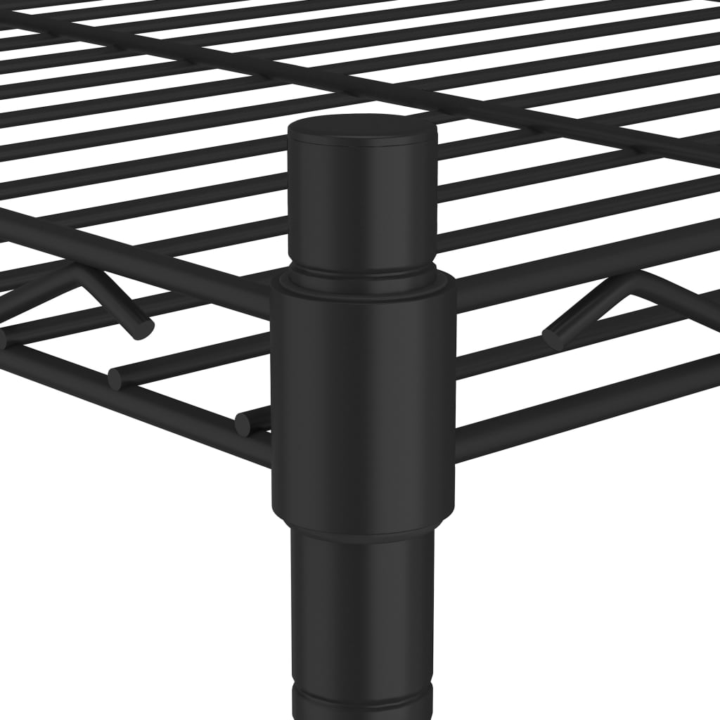 vidaXL Förvaringshylla med 5 hyllplan 90x35x180 cm svart 250 kg