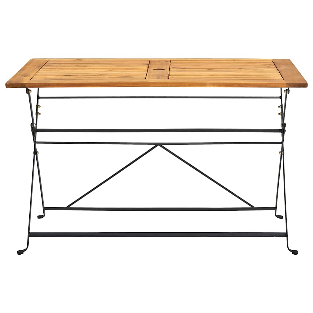 vidaXL Hopfällbart trädgårdsbord 120x70x74 cm massivt akaciaträ