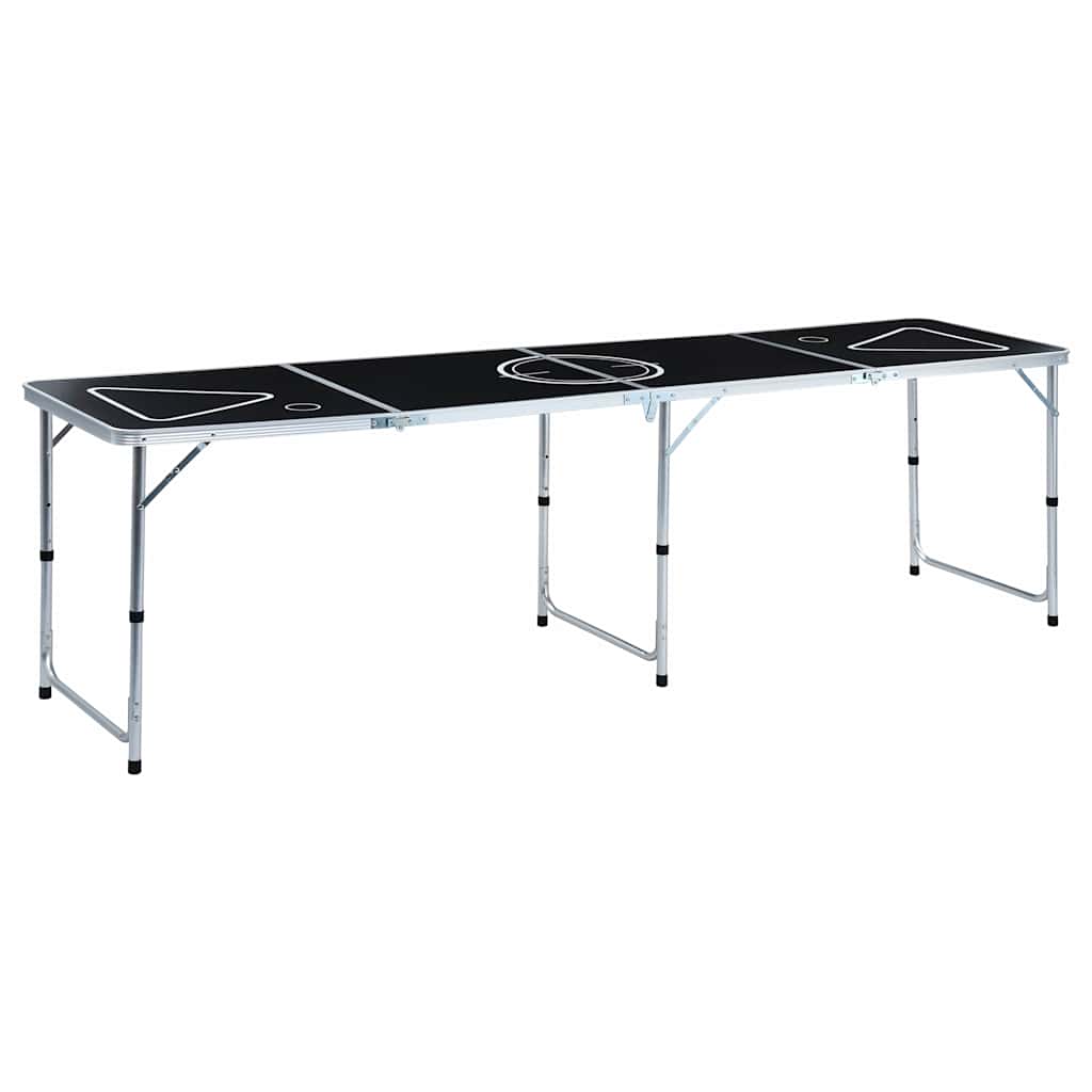 vidaXL Hopfällbart ölpingisbord med koppar och bollar 240 cm