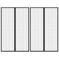 vidaXL Insektsdraperier 2 st med magneter svart 220x130 cm