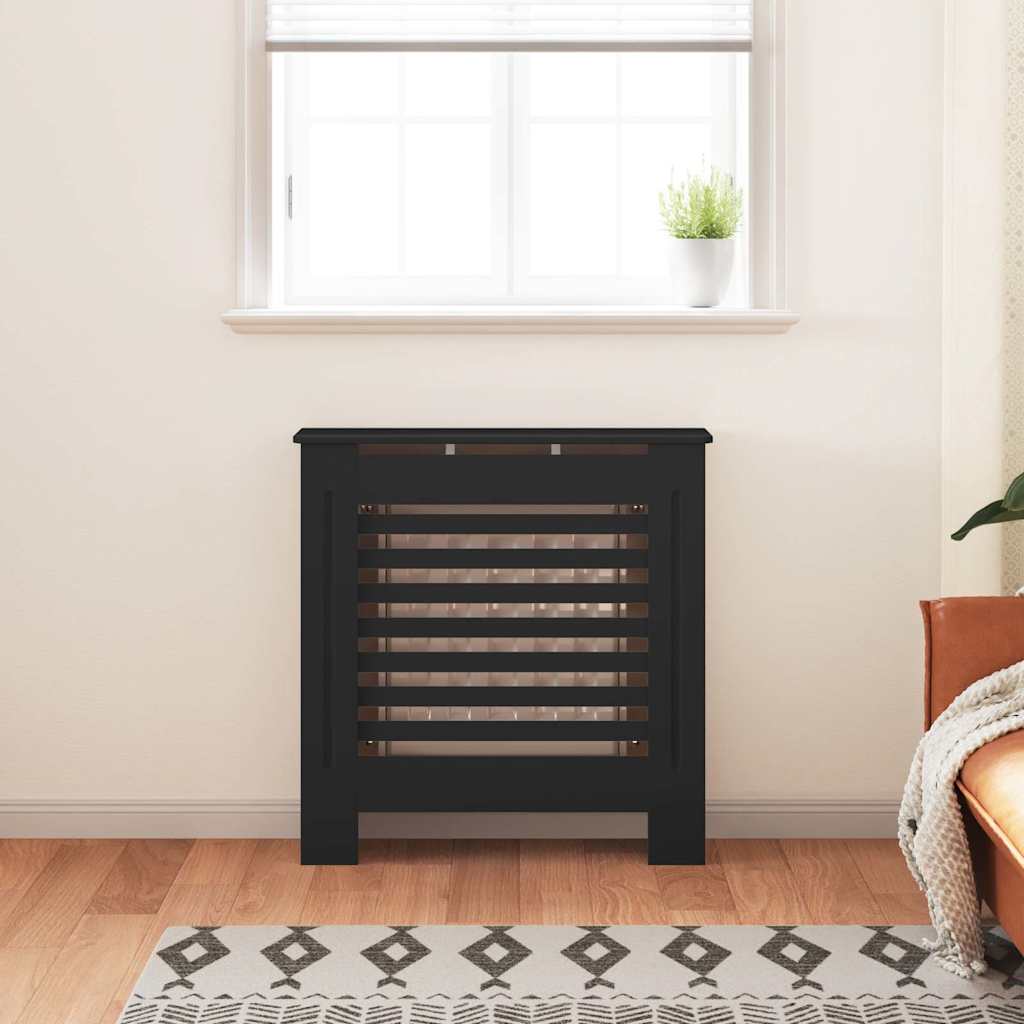 vidaXL Elementskydd MDF svart 78 cm