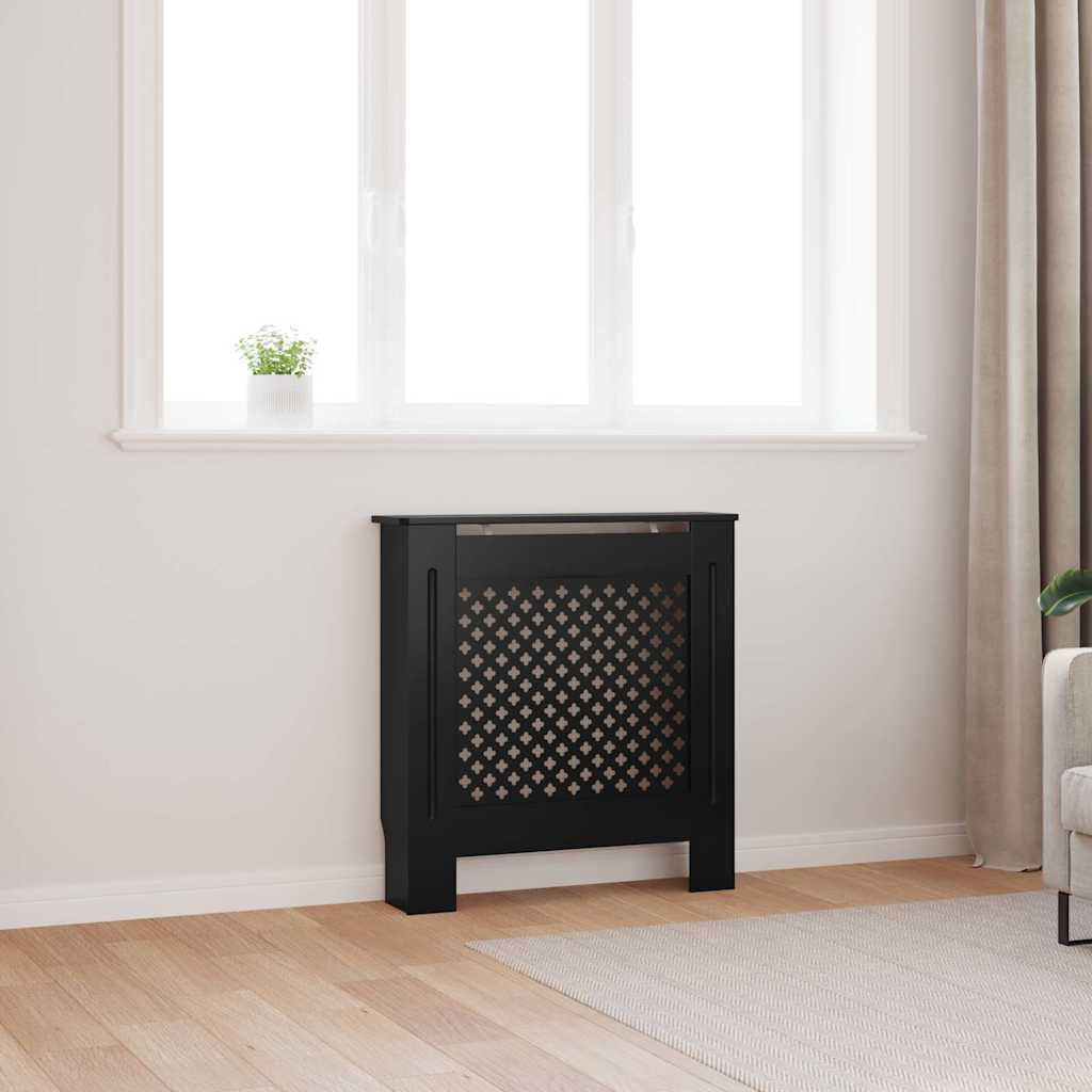 vidaXL Elementskydd MDF svart 78 cm
