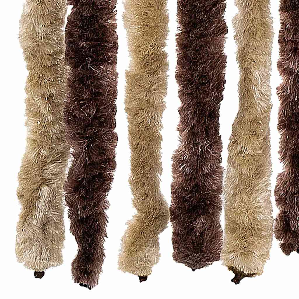 vidaXL Insektsdraperi beige och ljusbrun 90x200 cm chenille