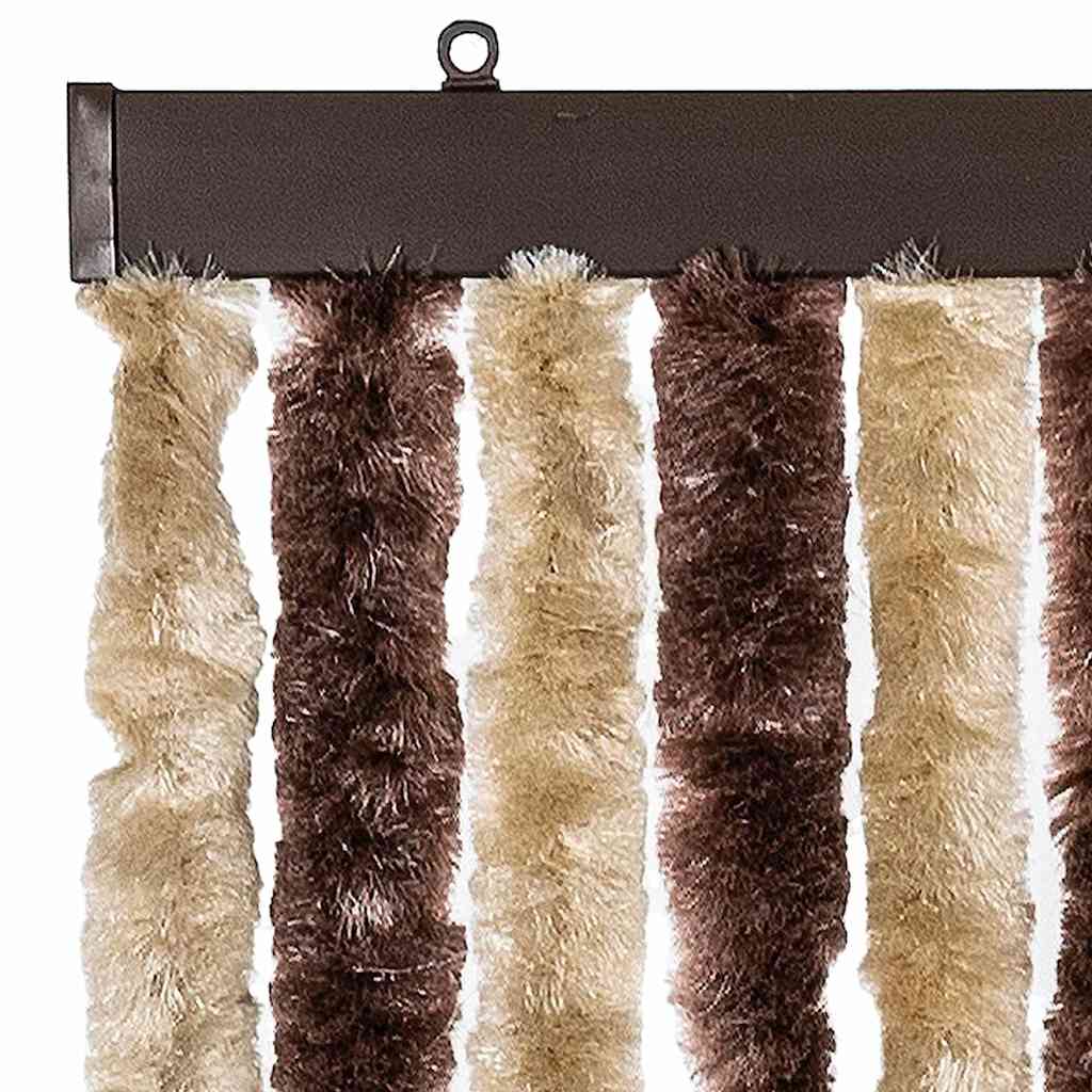 vidaXL Insektsdraperi beige och ljusbrun 118x220 cm chenille