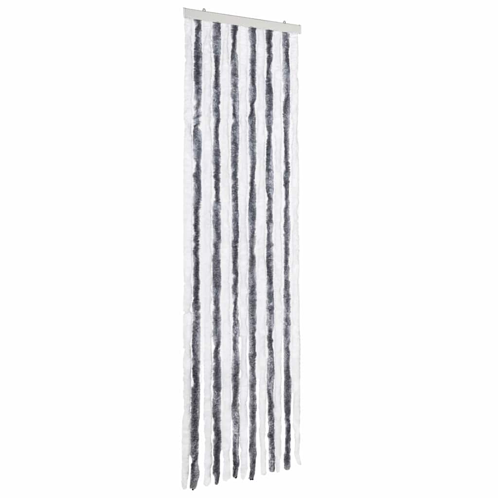 vidaXL Insektsdraperi grå och vit 56x200 cm chenille