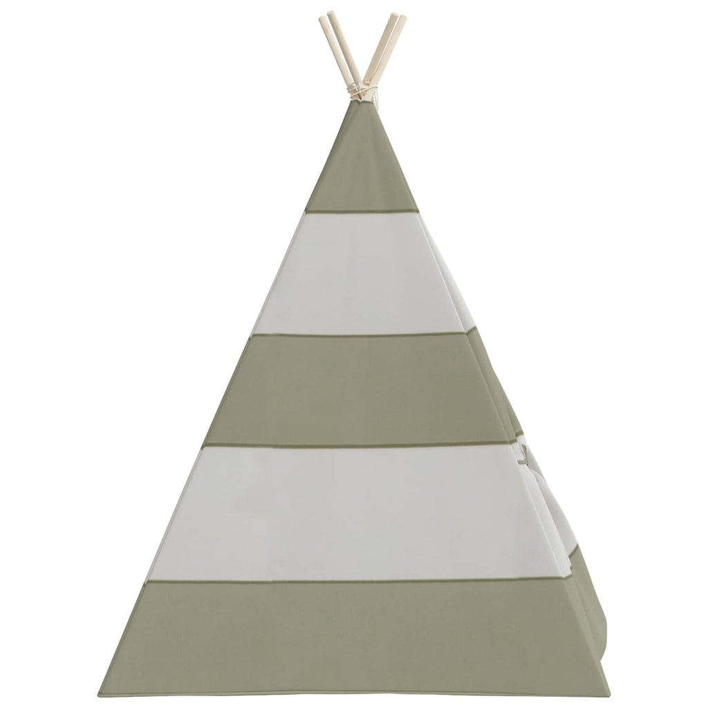 vidaXL Barnstält Randig Grå och Vit 120 x 120 x 150 cm Massiv furu