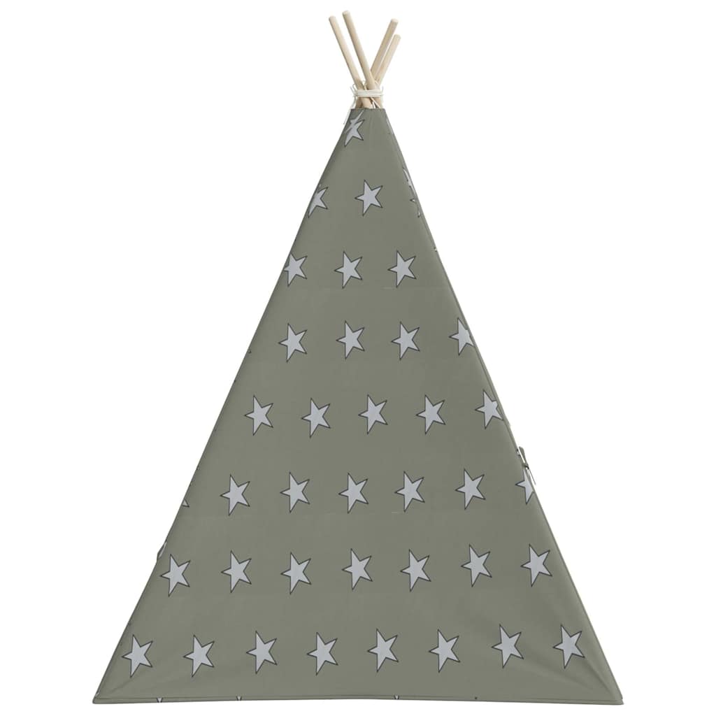 vidaXL Tipitält för barn polyester med väska grå 115x115x160 cm