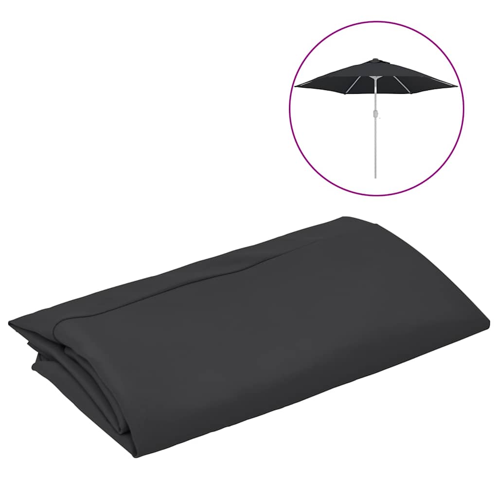 vidaXL Reservtyg för parasoll svart 300 cm