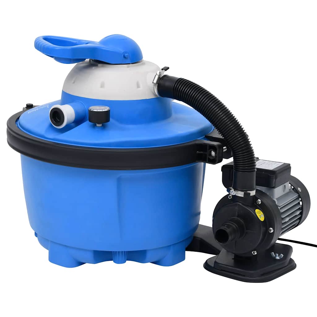 vidaXL Sandfilterpump blå och svart 385x620x432 mm 200 W 25 L