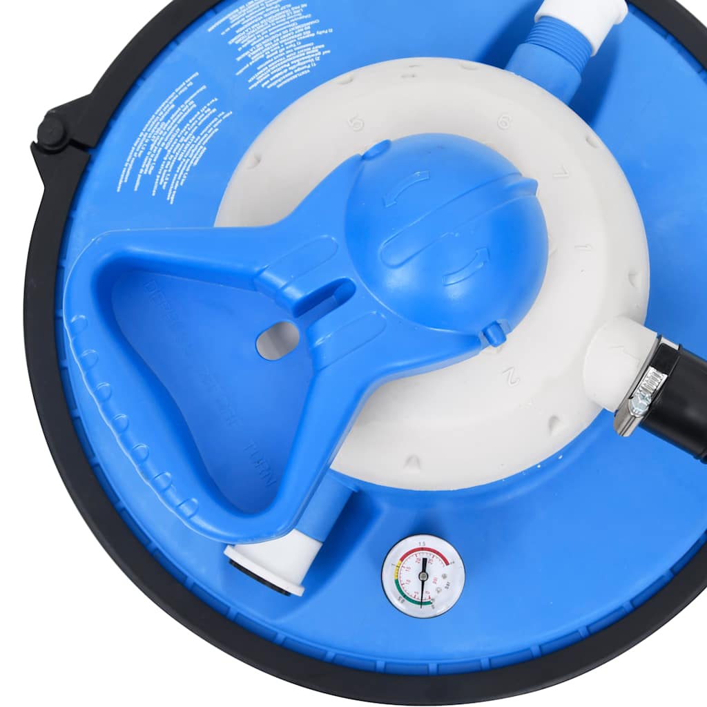 vidaXL Sandfilterpump blå och svart 385x620x432 mm 200 W 25 L