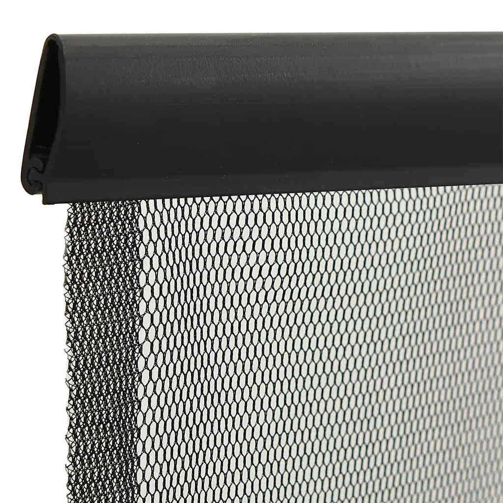 vidaXL Insektsnät för dörr svart 100x220 cm polyester
