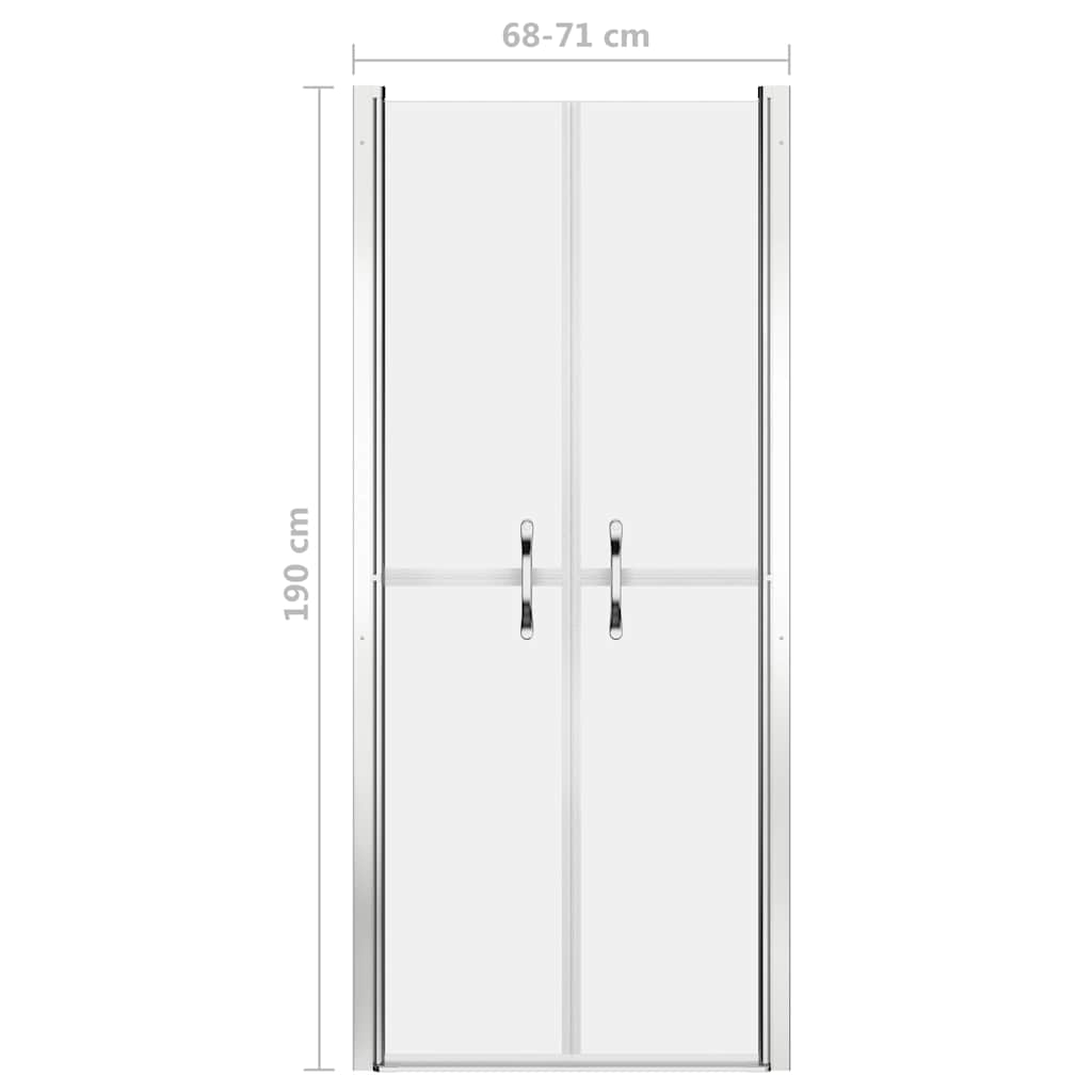 vidaXL Duschdörr frostad ESG 71x190 cm