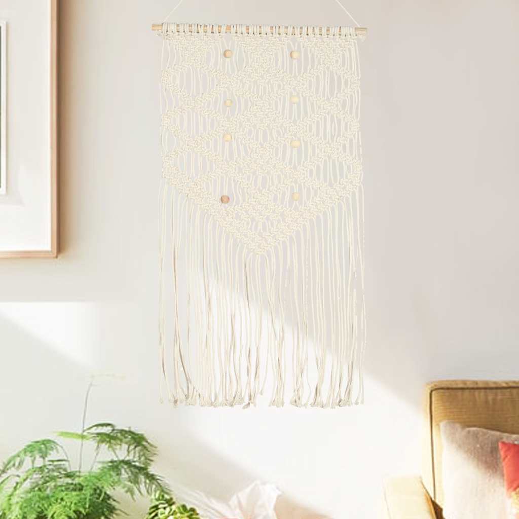 vidaXL Väggbonad makramé 40x80 cm bomull