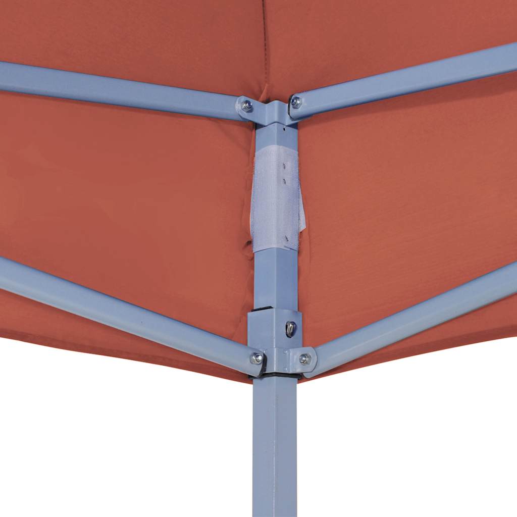 vidaXL Tak till partytält 3x3 m terrakotta 270 g/m²