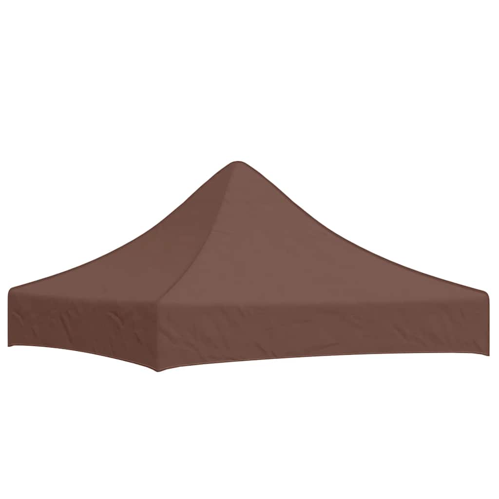 vidaXL Tak till partytält 2x2 m brun 270 g/m²