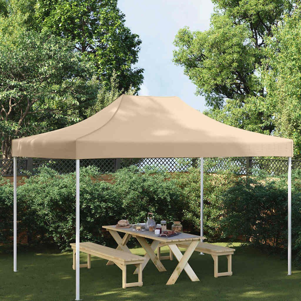 vidaXL Tak till partytält 4,5x3 m beige 270 g/m²