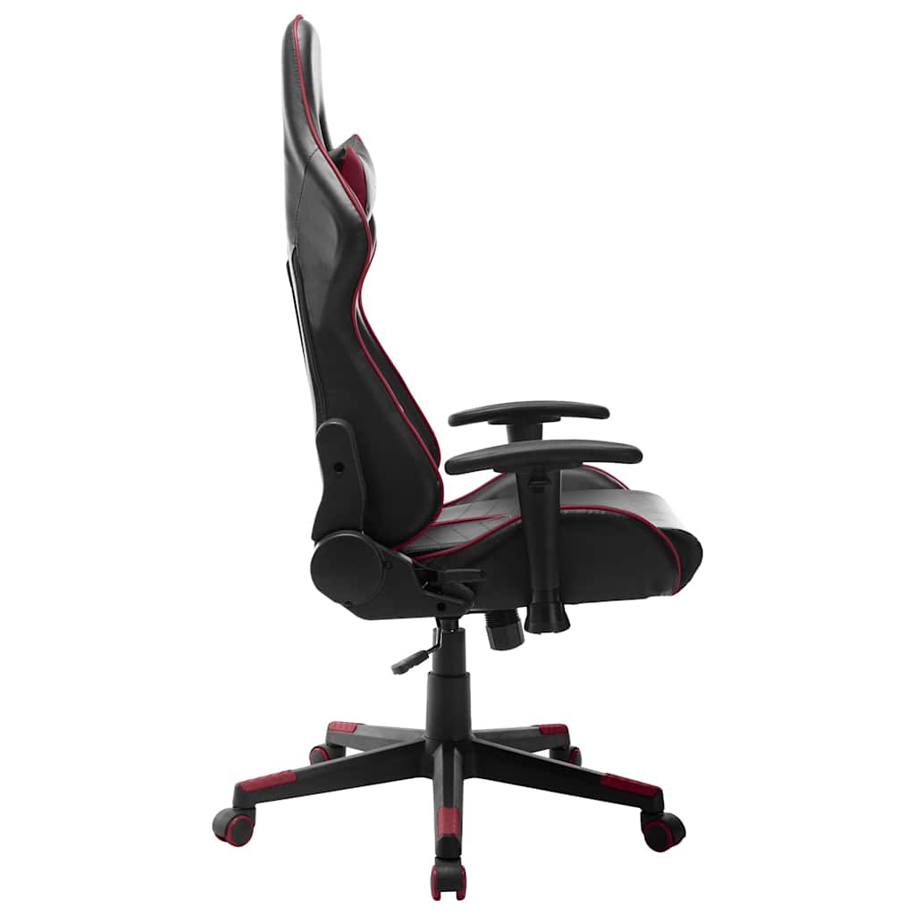 vidaXL Gamingstol svart och vinröd konstläder