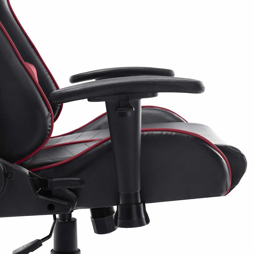 vidaXL Gamingstol svart och vinröd konstläder