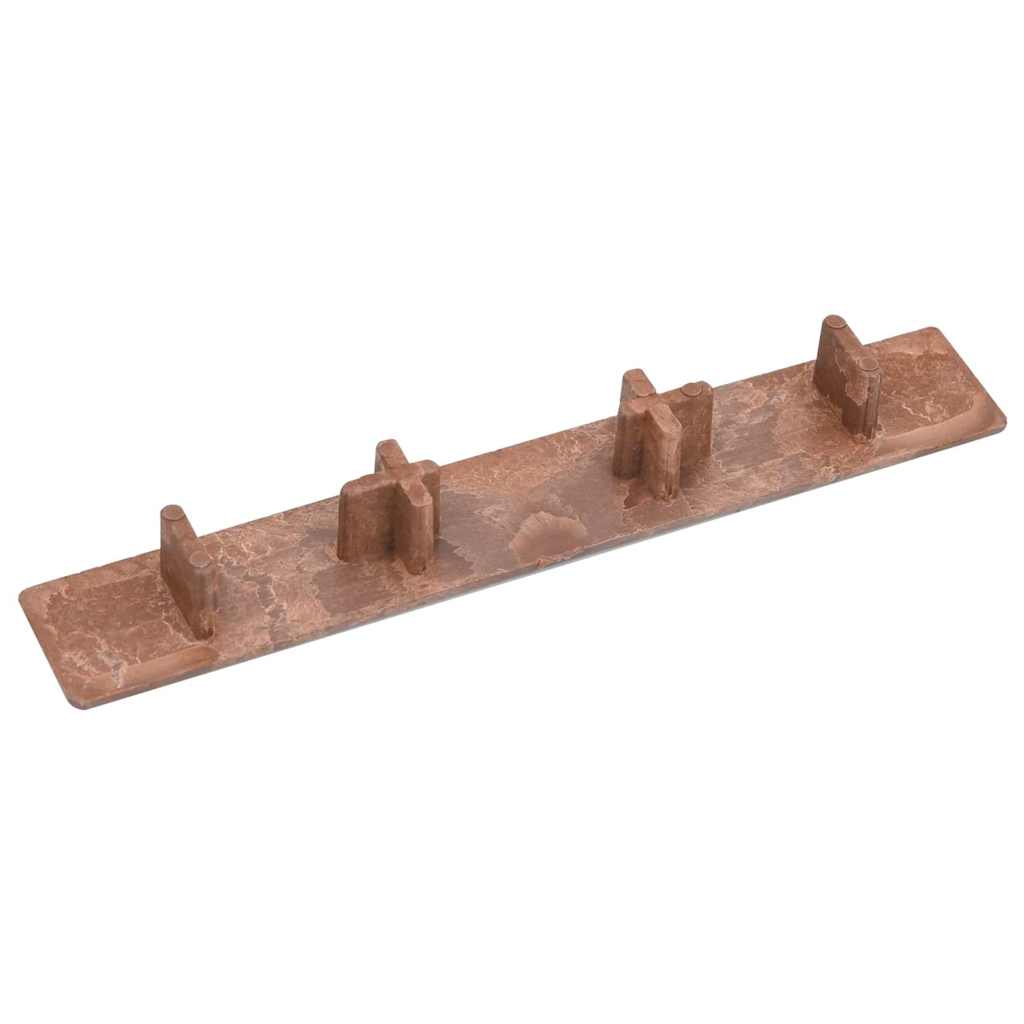 vidaXL Kantlist 10 st brun plast
