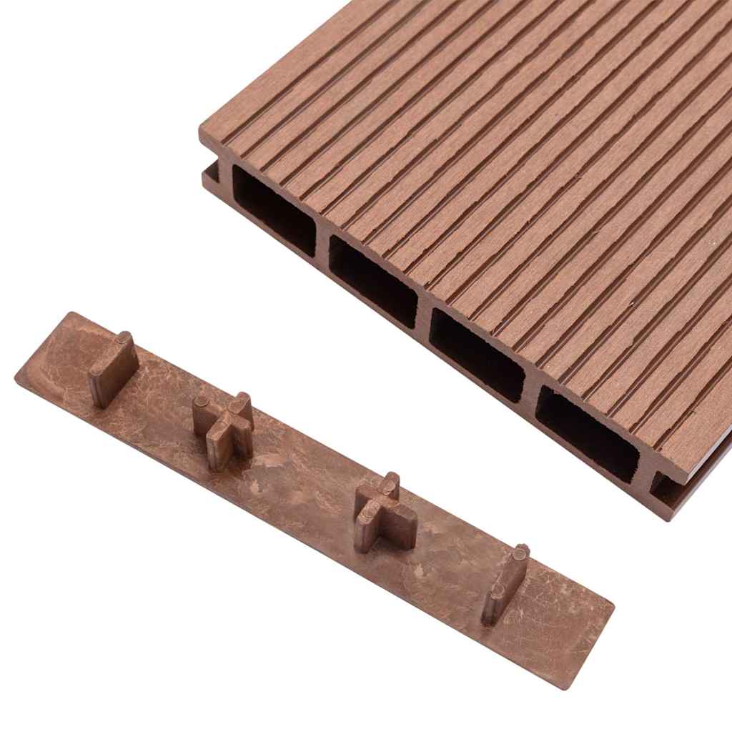 vidaXL Kantlist 10 st brun plast