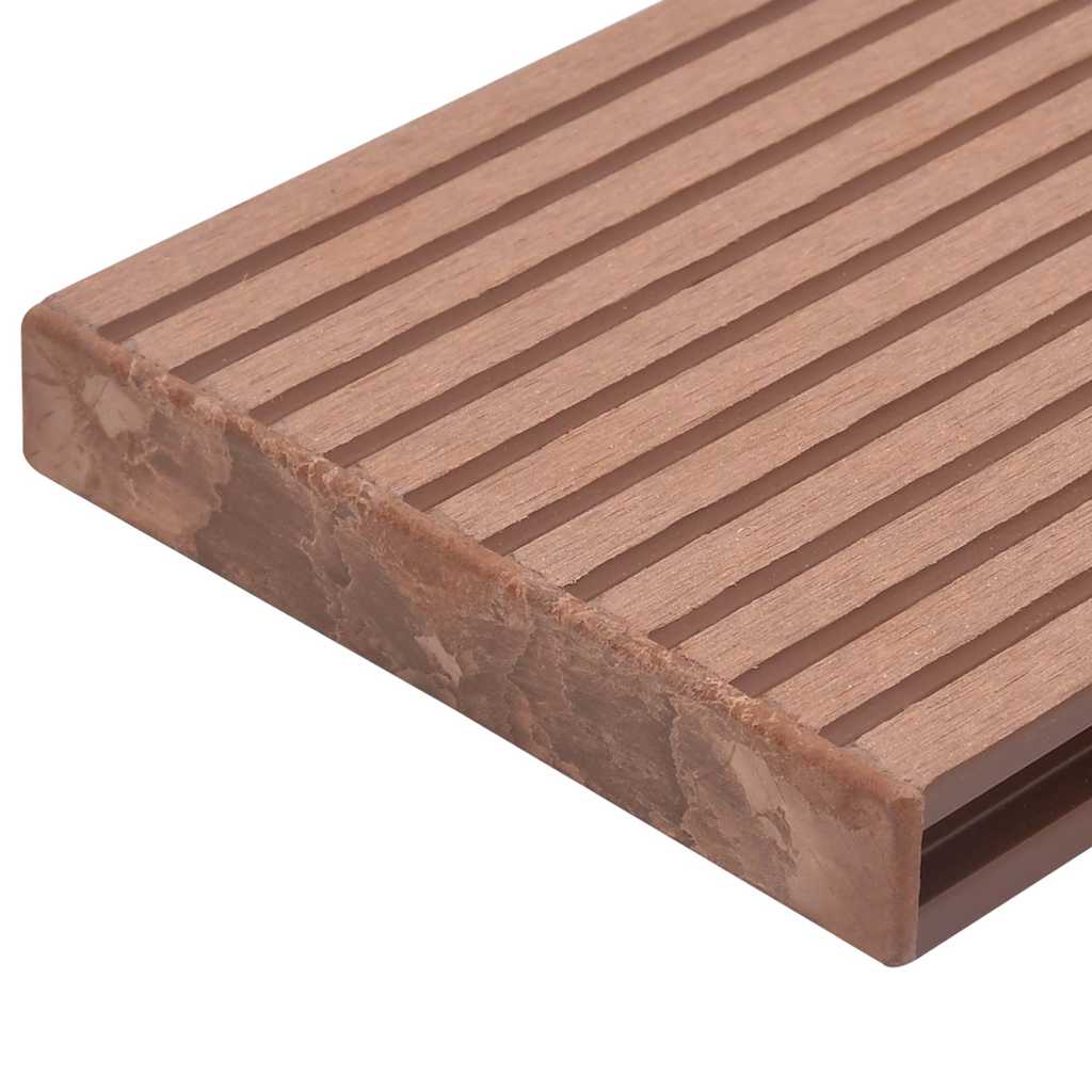 vidaXL Kantlist 10 st brun plast
