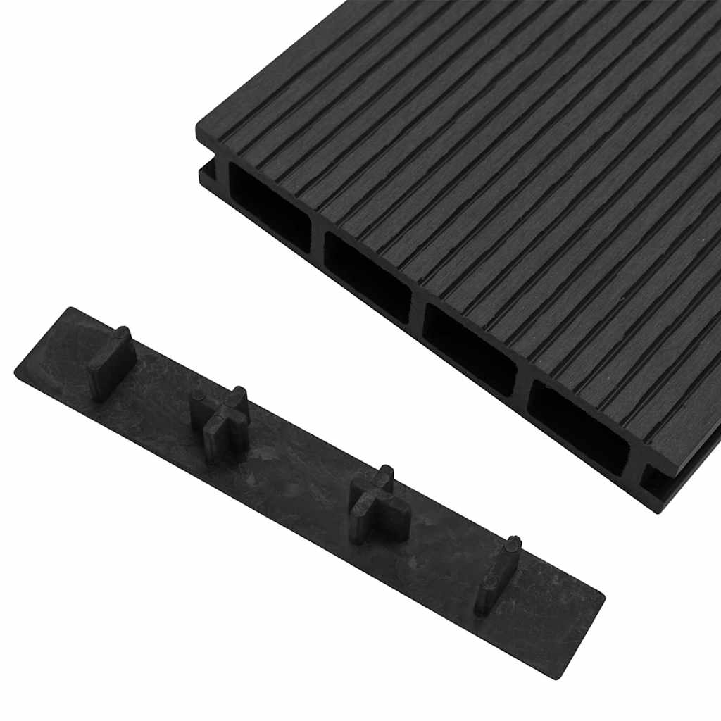 vidaXL Kantlist 10 st svart plast