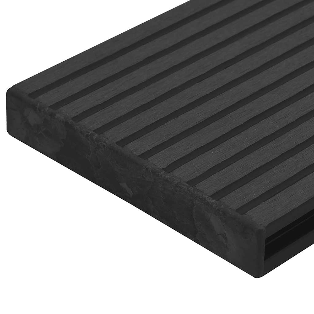 vidaXL Kantlist 10 st svart plast