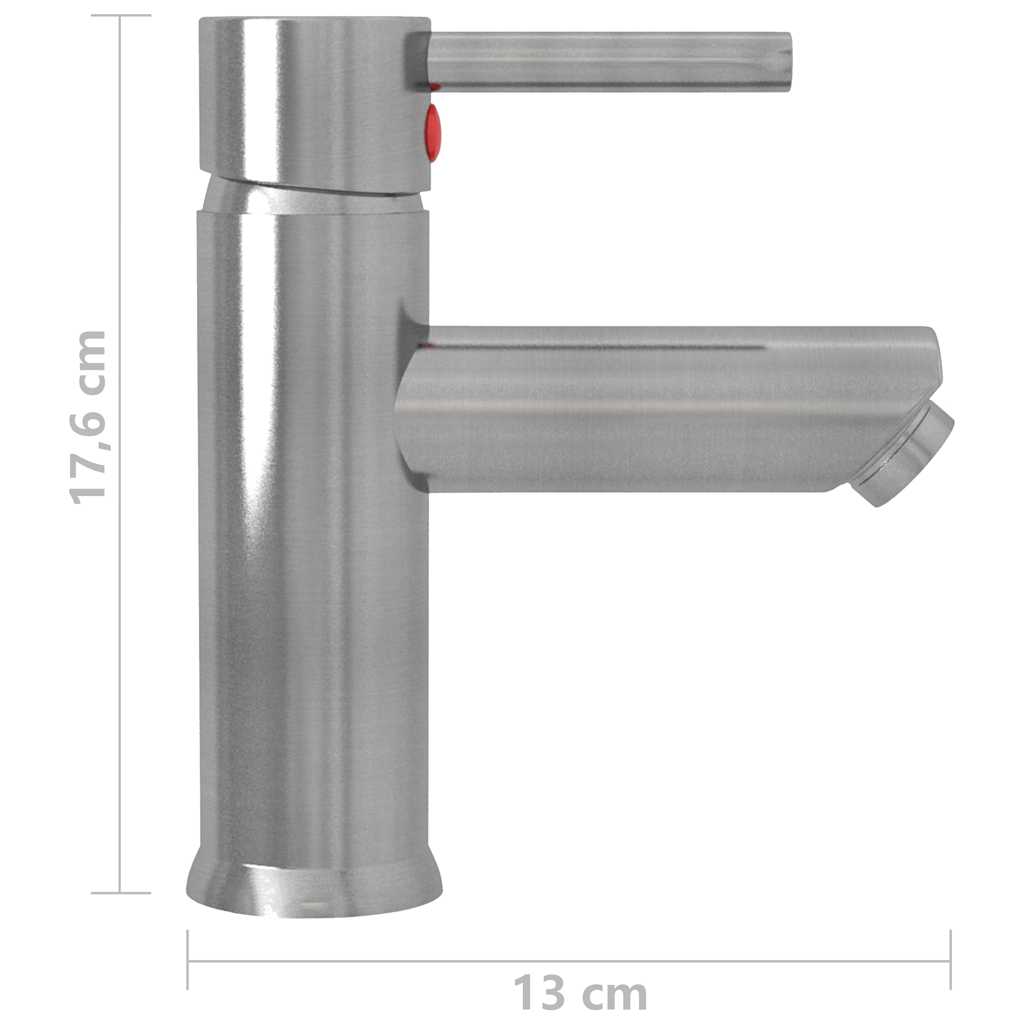 vidaXL Badrumsblandare silver 130x176 mm